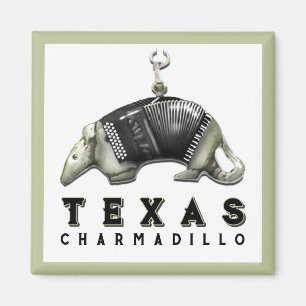 Imán Armadillo divertido de Texas