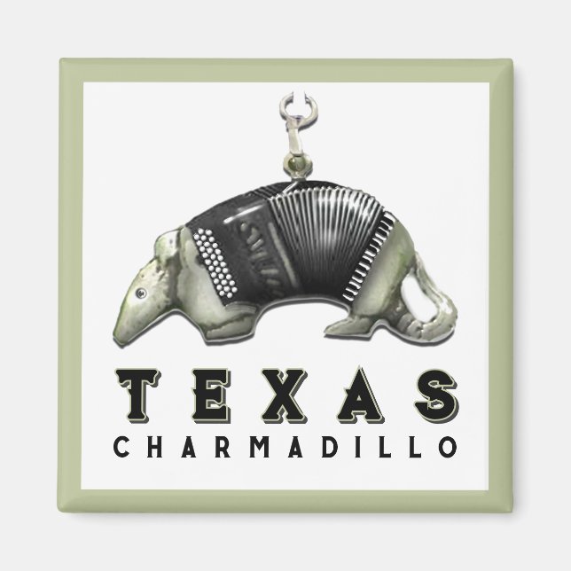 Imán Armadillo divertido de Texas (Frente)
