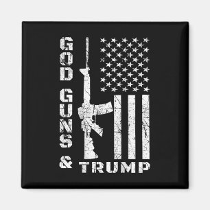 Imán Armas Y Bandera De Segunda Enmienda De Trump Ar15