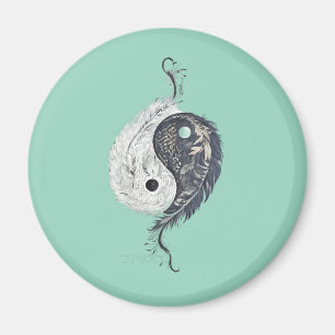 Imán Armonía de plumas Yin Yang Magnet