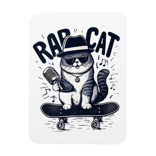 Imán Armonía de Rap Cat (Vertical)