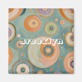 Imán Armonía Kaleidoscope: Los Círculos Swirly Pastel