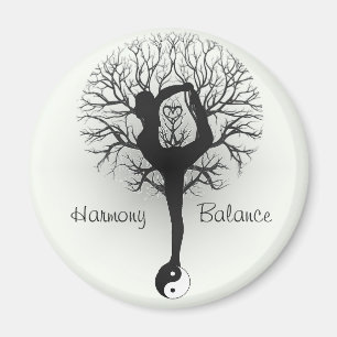 Imán Armonía y equilibrio Yin Yang árbol de la vida