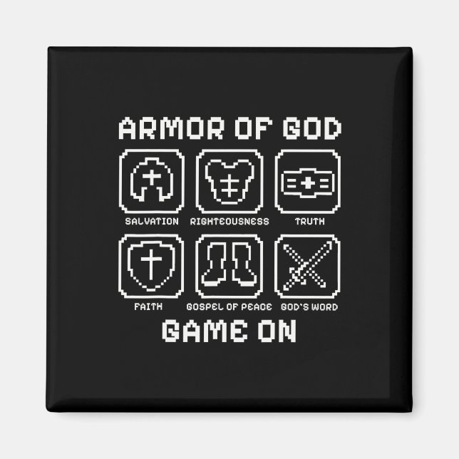 Imán Armor Of God Pixel Faith Christian Video Game (Frente)