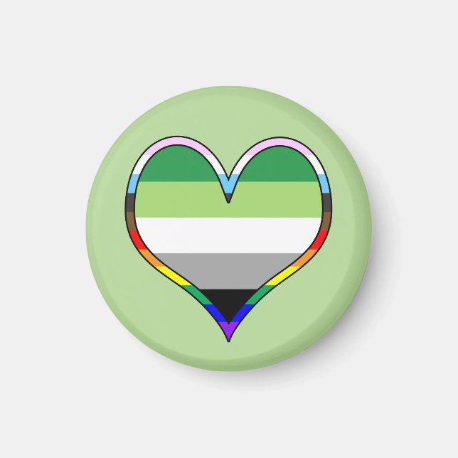Imán Aro Pride Heart Magnet (Frente)