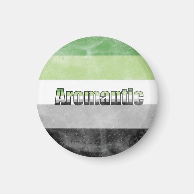 Imán Aromantic pride flag magnet (Frente)