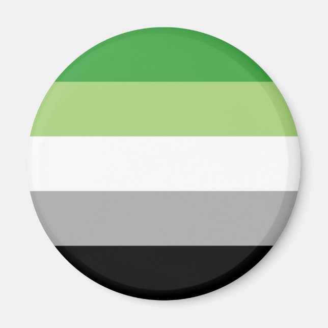 Imán Arománticas franjas de orgullo (Frente)