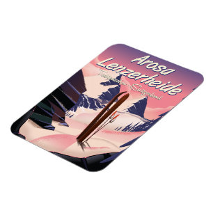 Imán Arosa Lenzerheide, poster de esquí de Suiza.