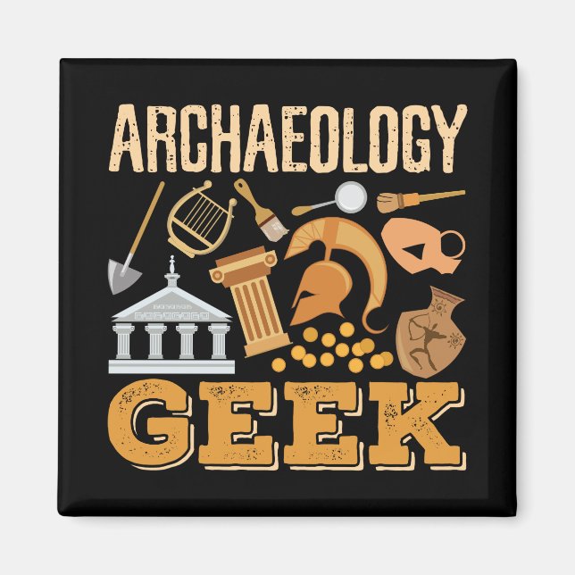 Imán Arqueología Geek Profesor Arqueólogo Estudiantil (Frente)