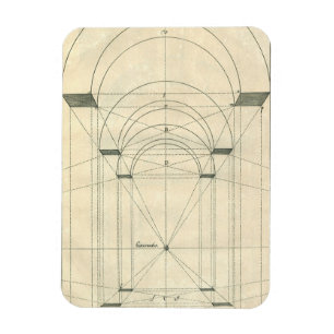 Imán Arquitectura antigua, perspectiva de arco renacent