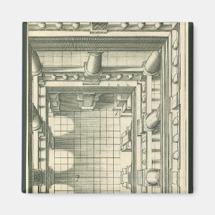 Imán Arquitectura antigua, perspectiva del patio del at