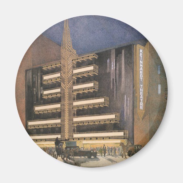 Imán Arquitectura Art Déco antigua, edificio en NYC (Frente)