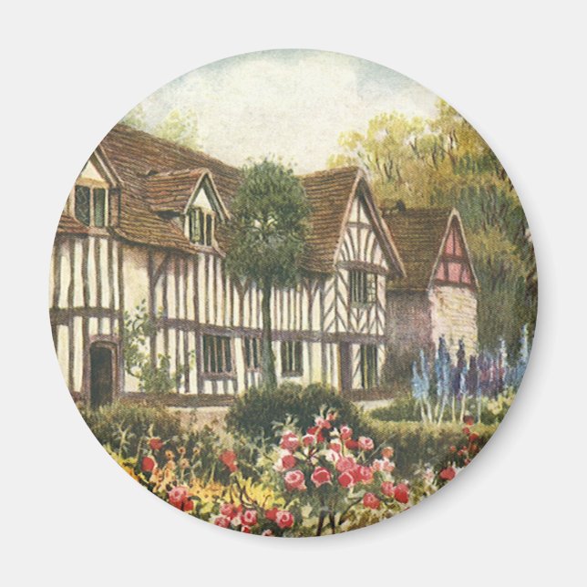 Imán Arquitectura de época Jardín formal Cabaña inglesa (Frente)
