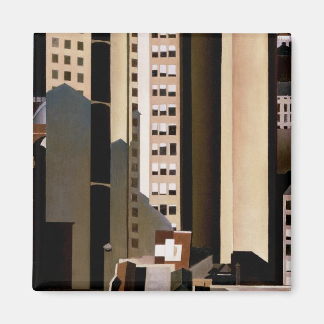 Imán Arquitectura de época, rascacielos de Sheeler, 192 (Frente)