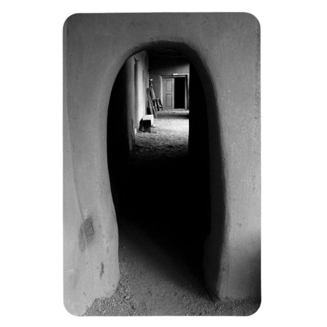 Imán Arquitectura de las puertas de Adobe Foto en blanc (Vertical)