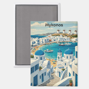 Imán Arquitectura de Mykonos Grecia Molinos de viento a