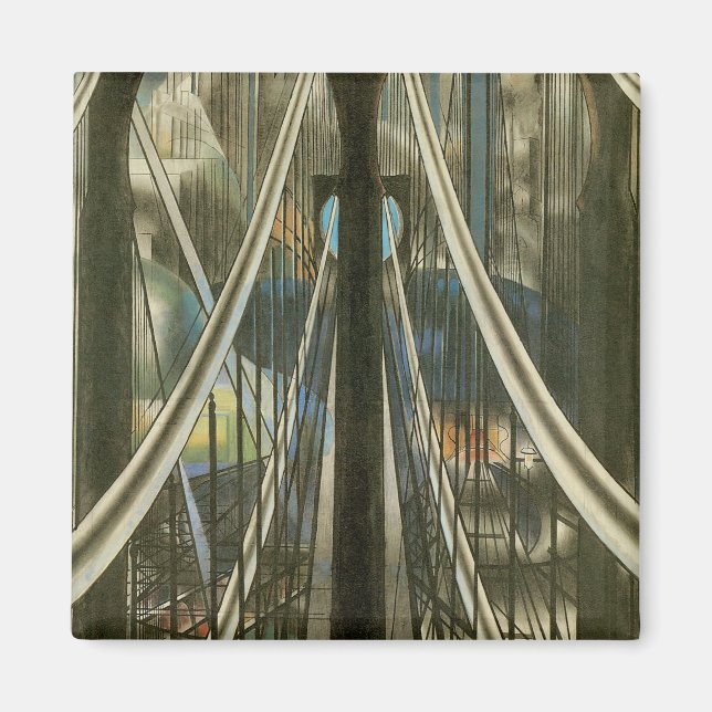 Imán Arquitectura de Nueva York, puente de Brooklyn (Frente)