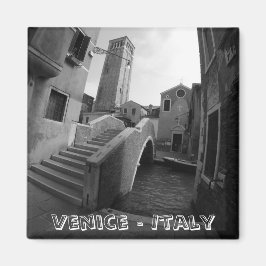 Imán Arquitectura de Venecia - Arte BW (Fridge Magnet)