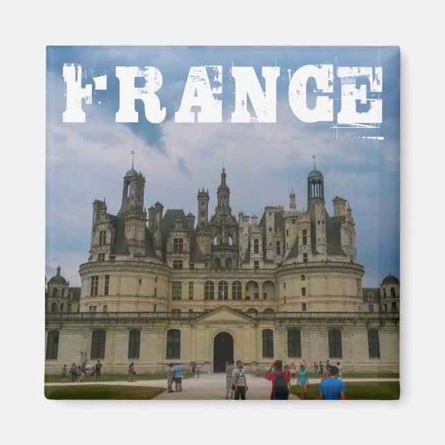 Imán Arquitectura del castillo de Chambord Francia (Frente)