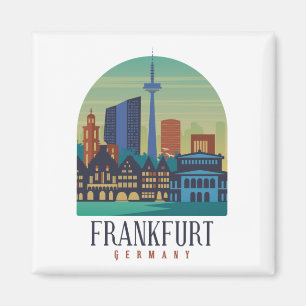 Imán Arquitectura del Skyline de Frankfurt Alemania