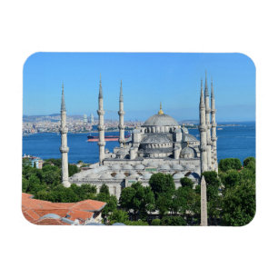 Imán Arquitectura Mezquita Azul Estambul Turquía Vista 