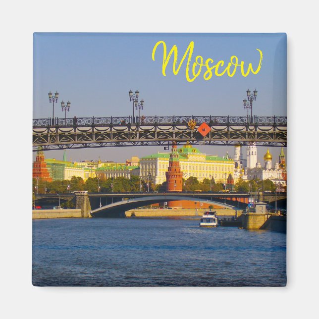 Imán Arquitectura paisajística del Kremlin Moskva en Mo (Frente)