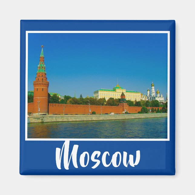 Imán Arquitectura paisajística del Kremlin Moskva en Mo (Frente)