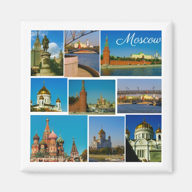 Imán Arquitectura paisajística del Kremlin Moskva en Mo (Frente)