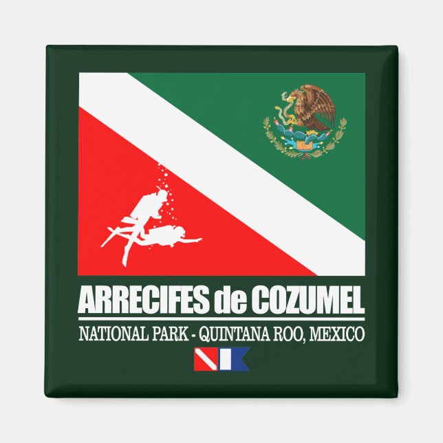 Imán Arrecifes de Cozumel (sq. (Frente)
