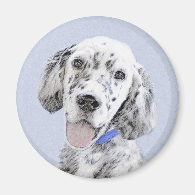 Imán Arreglo de inglés azul Belton Pintura de perro (Frente)