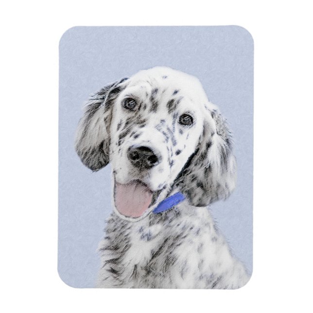 Imán Arreglo de inglés azul Belton Pintura de perro (Vertical)