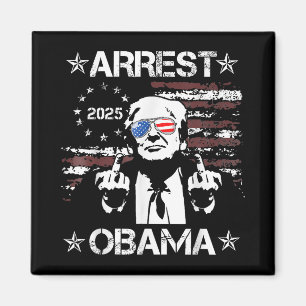 Imán Arresto Vintage de Obama Camisetas 2025 para hombr