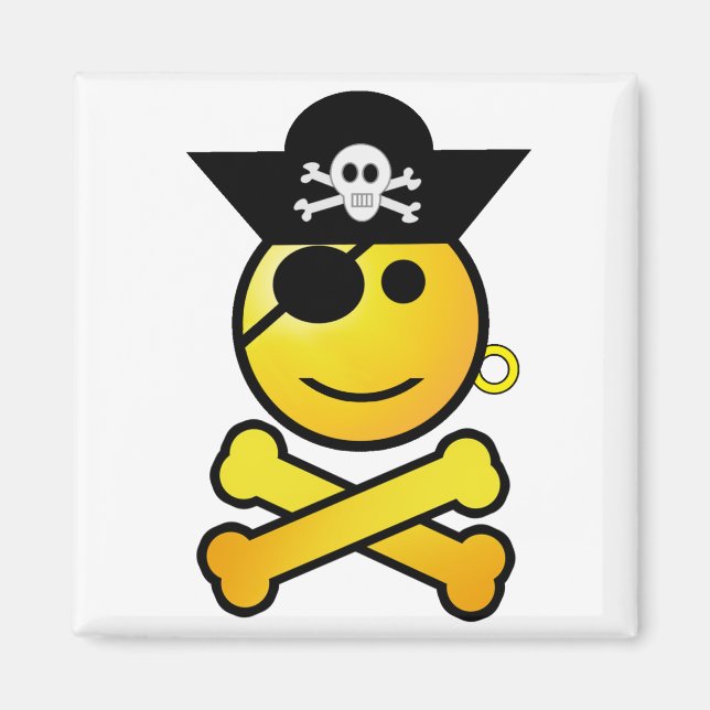 Imán ARRGH - Pirata de emoticonos sonrientes (Frente)