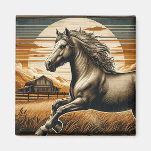 Imán Arroz/caballo vintage/occidente