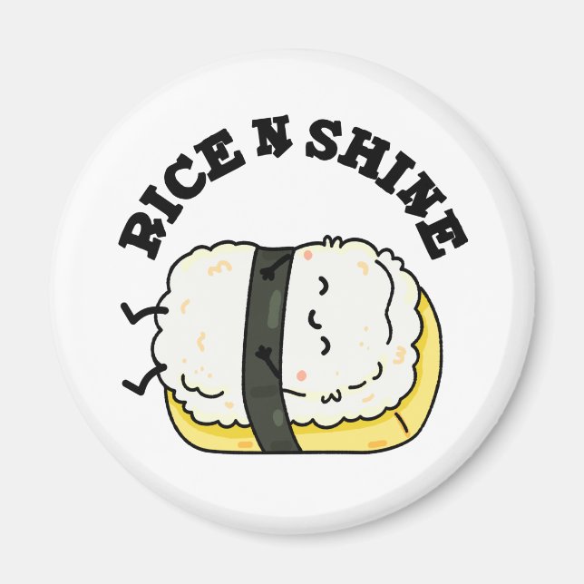 Imán Arroz Y Brillo Gracioso Sushi Pun (Frente)