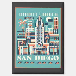 Imán Art Deco de San Diego California