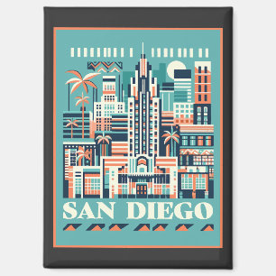 Imán Art Deco de San Diego California