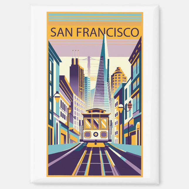 Imán Art Deco de San Francisco California (Anverso)
