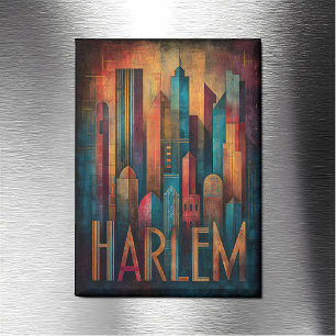 Imán Art Deco del Renacimiento del Harlem