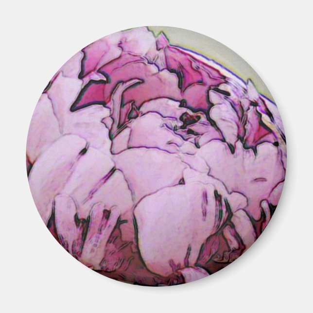 imán art deco peony (Frente)
