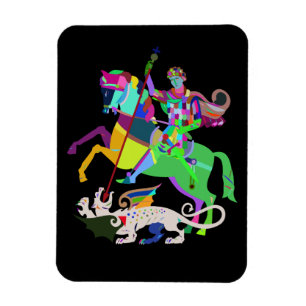 Imán Art Deco St George la capa del dragón