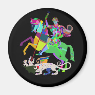 Imán Art Deco St George la capa del dragón