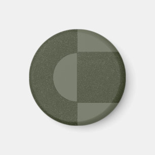 Imán Art Déco Verde Musgo Moderno – Personalizable