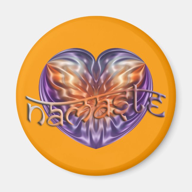 Imán ART Heart NAMASTE | naranja (Frente)