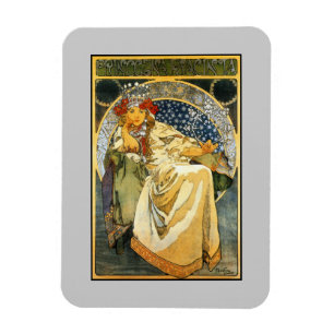 Imán Art Nouveau Alfons Mucha Princesa Hyacinth