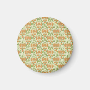 Imán Art Nouveau: Elegancia floral