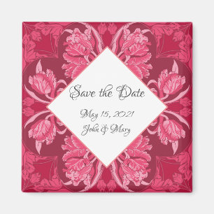 Imán Art Nouveau Floral Magnet para "Salvar la fecha!"