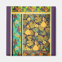 Art Nouveau otoño floral elegante gourd púrpura