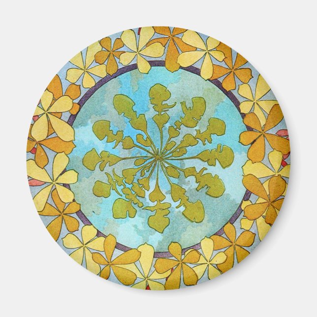 Imán Art Nouveau vintage (Frente)