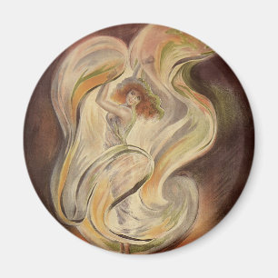 Imán Art Nouveau vintage, bailarina moderna La Loie Ful